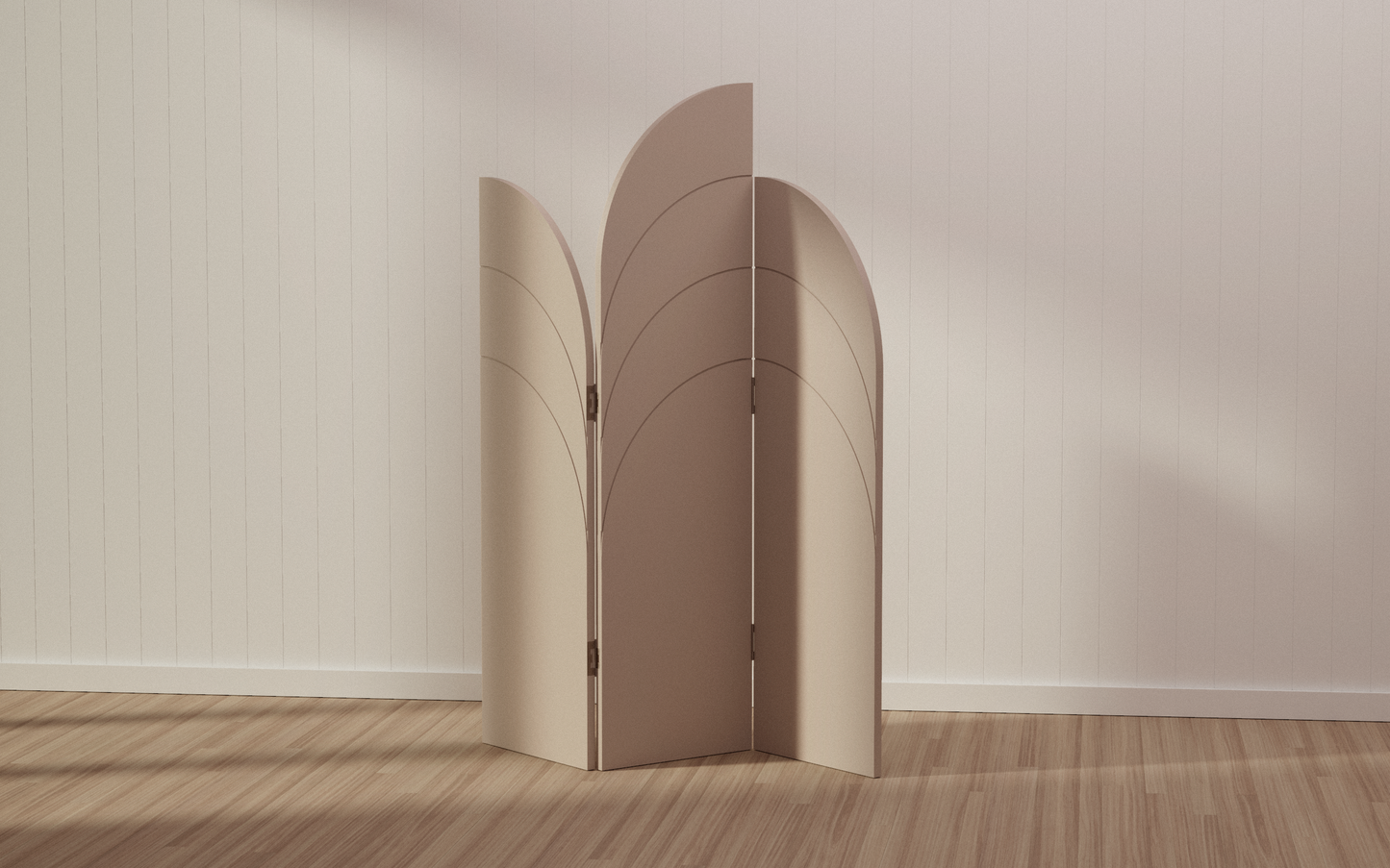 Arch room dividers in pink